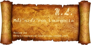 Mészáros Laurencia névjegykártya